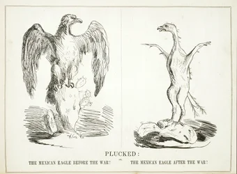 Gerupft: oder, Der mexikanische Adler vor dem Krieg! Der mexikanische Adler nach dem Krieg!, 1847